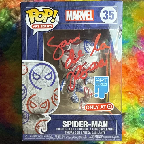 Funko POP! Marvel Art Series Spider-Man #35 Vinyl AUTOGRAPHED - Sam De La Rosa