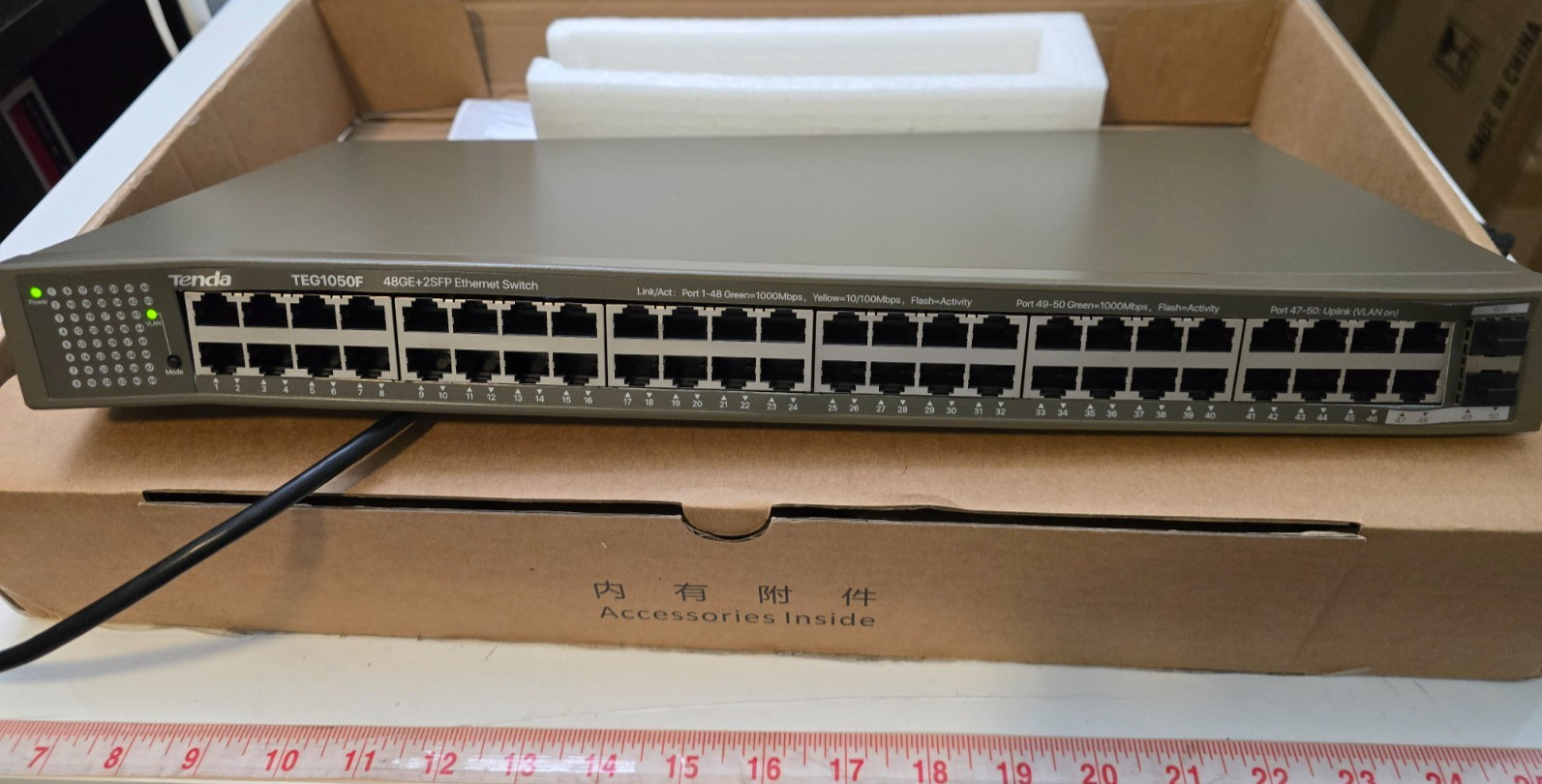 Tenda TEG1050F, 48 Port Gigabit Switch,Ethernet Switch with 48 Gig 1464L Y. Available Now for $89.98