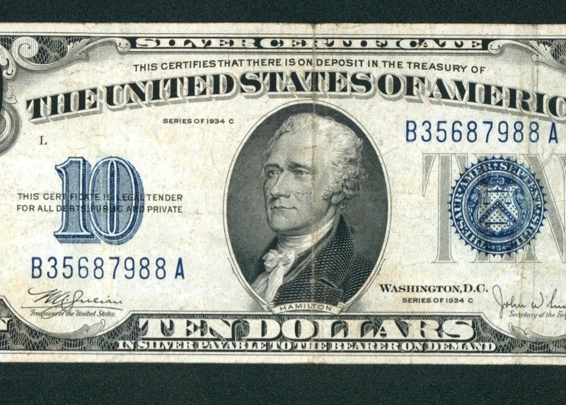 $10 1934 Silver Certificate ** PAPER CURRENCY AUCTION