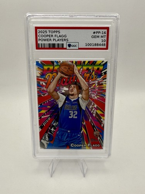 #ad 2025 Topps Cooper Flagg Power Players Insert Graded GGC Gem Mint 10 $29.65