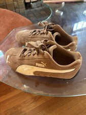 PUMA Suede Low Top Sneakers Brown Beige Lace ...