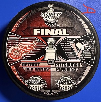 2008 Detroit Red Wings Vs Pittsburgh Penguins Stanley Cup Match-Up Souvenir Puck