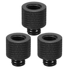 Tripod Screw Adapter Camera Screw Mount 3/8" Female to 3/8" Male Black 3Pcs