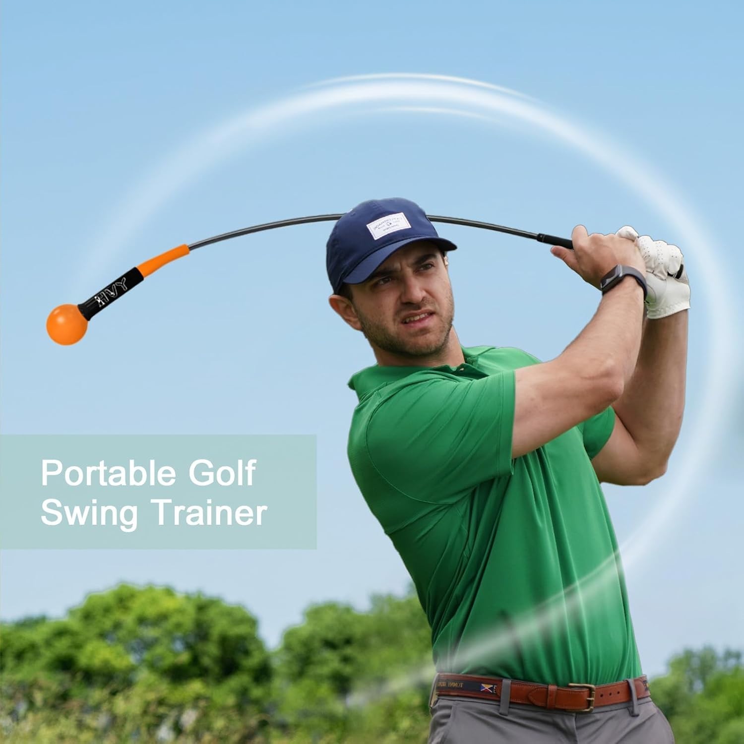 Portable Golf Training Aid – Improve Swing Balance and Tempo with 40-Inch Stick thumbnail 4