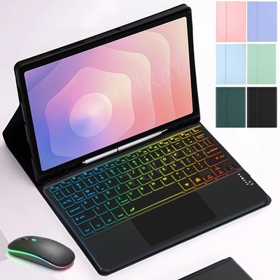 Für Samsung Galaxy Tab S10 Lite S9 FE S8 Hülle mit Touchpad Beleuchtet Tastatur