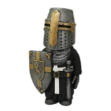 Pacific Giftware Crusader Knight Collectible Figurine  Full Shield & Sword Armor