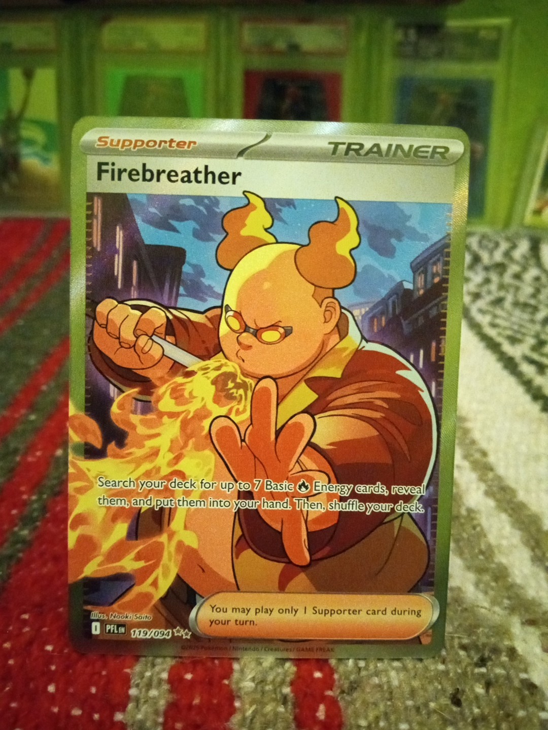 FireBreather Full Art Trainer 119/094 Phantasmal Flames Pokemon !!MINT!!