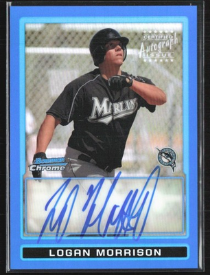 #ad #ad Logan Morrison 2009 Bowman Chrome Blue Refractor Auto 150 #BCP112 Florida $8.25