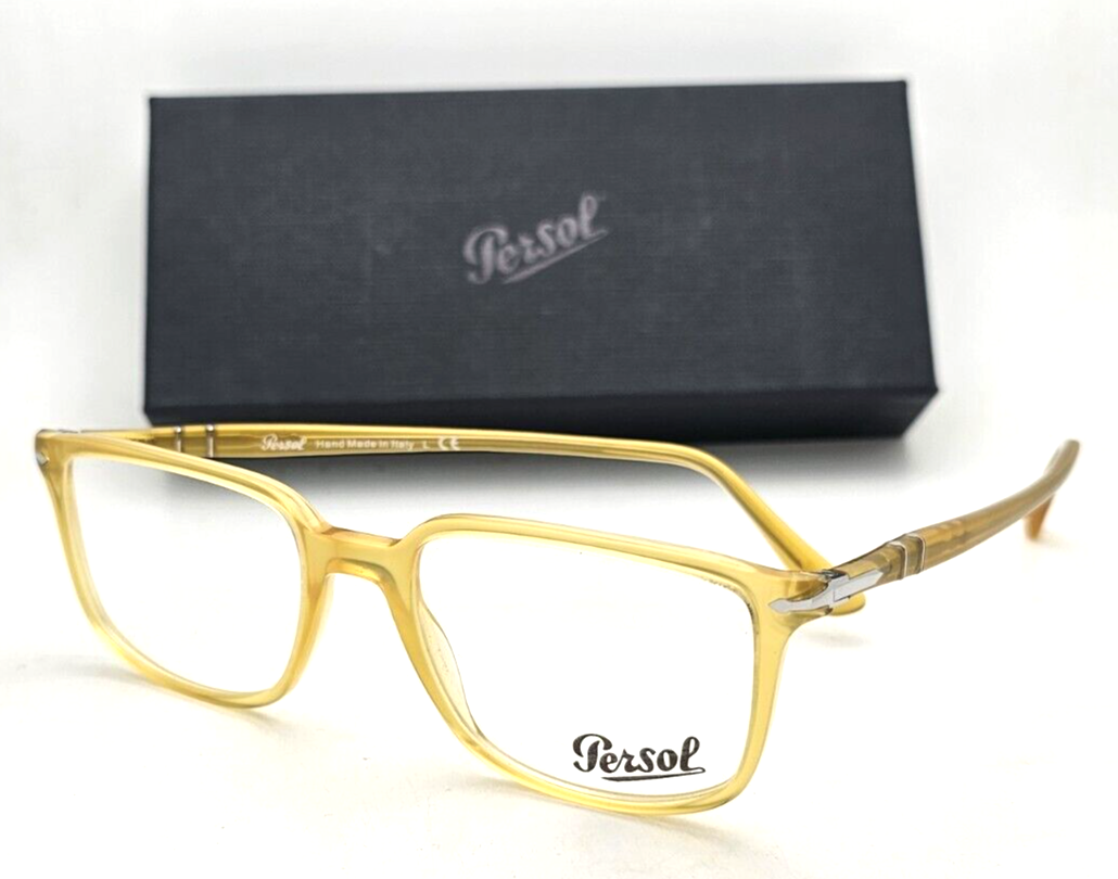 New PERSOL Eyeglasses 3275-V 204 Miele 52-18 145 Honey Yellow