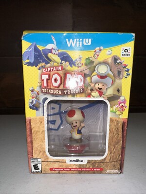 Captain Toad: Treasure Tracker W/ Box and Amiibo - Nintendo Wii U New Box damage