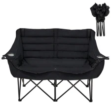 NAIZEA Oversized Fold Up Double Camping Chair 2 Person Camping Chair Loveseat