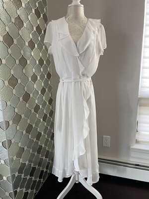 chiffon ruffle wrap dress Sky Blue Chiffon Wrap Dress with Ruffle Hem and Flutter Sleeves, Bridesmaids or Wedding Guest Outfit