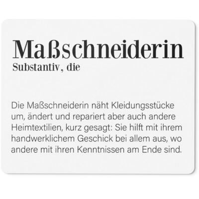 Definition Maßschneiderin. Beruf Arbeit Job 10401005219