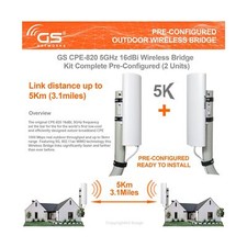 Wireless Bridge Point to Point Outdoor WiFi, Wireless Network Expansion Kit, ...