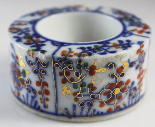 Antique Tettau Royal Bayreuth German Porcelain Salt Cellar Pot Strawflower 19thC - Picture 3 of 6