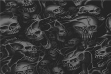 Ghost Skulls Grey Graphic Decal Vinyl Bike Motorcycle Car Wrap US 24x36 Seamless