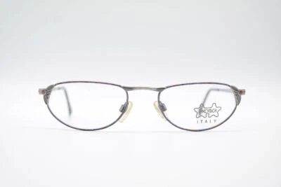 Lunettes Ovales Vintage Luxottica 2173 50[]19 135 Lila Brun NOS - Photo 1/4