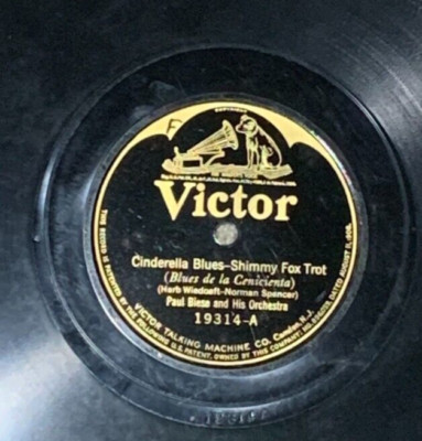 PAUL BIESE / CINDERELLA BLUES / BLUE EVENING BLUES 78 RPM VICTOR RECORD A4