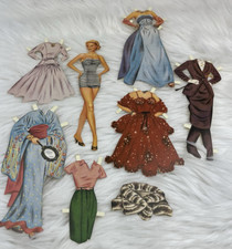 Grace Kelly Cut Out Paper Doll With Clothes And Accessories Shackman Vintage