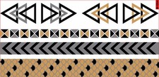 Temporary Flash Disposable Tattoo Classic Gold Silver 4-teilig Armband Chain New