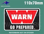 WARN WINCH STICKER FOR 4X4 TOYOTA LAND CRUISER HILUX FORD RANGER COLORADO