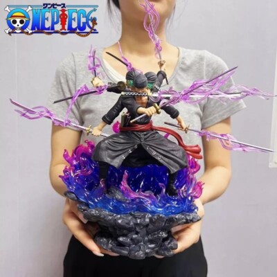 One Piece Figure Zoro Roronoa 35cm Luxury Figurine Collection Decoration Sleeve