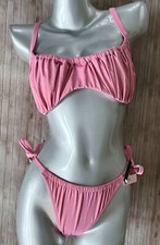 Nwt Victorias Secret Wicked Ruched Top 38DD  Brazilian String L 2 Pc Bikini