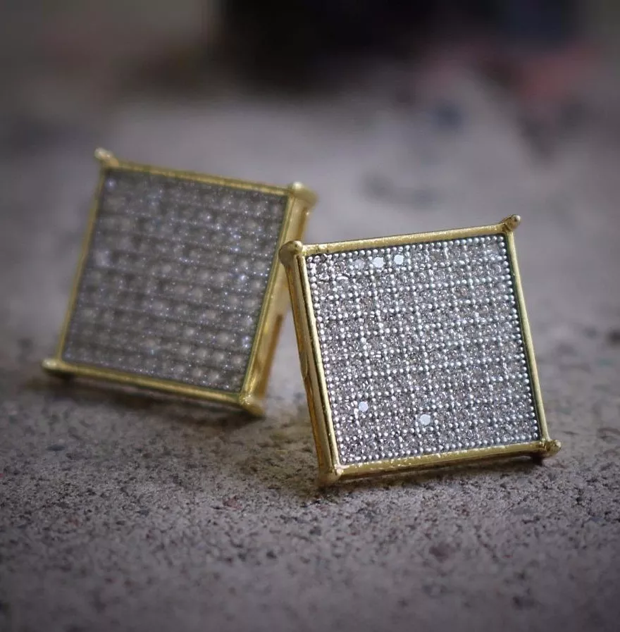 Mens flat clearance diamond earrings