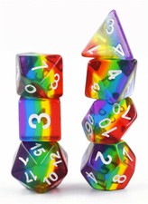 D&D Rainbow Gradient Dice Set