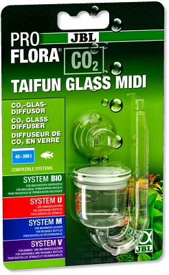 JBL ProFlora Taifun P GLASS MIDI Nano-CO2-Diffusor mit Keramik Membran