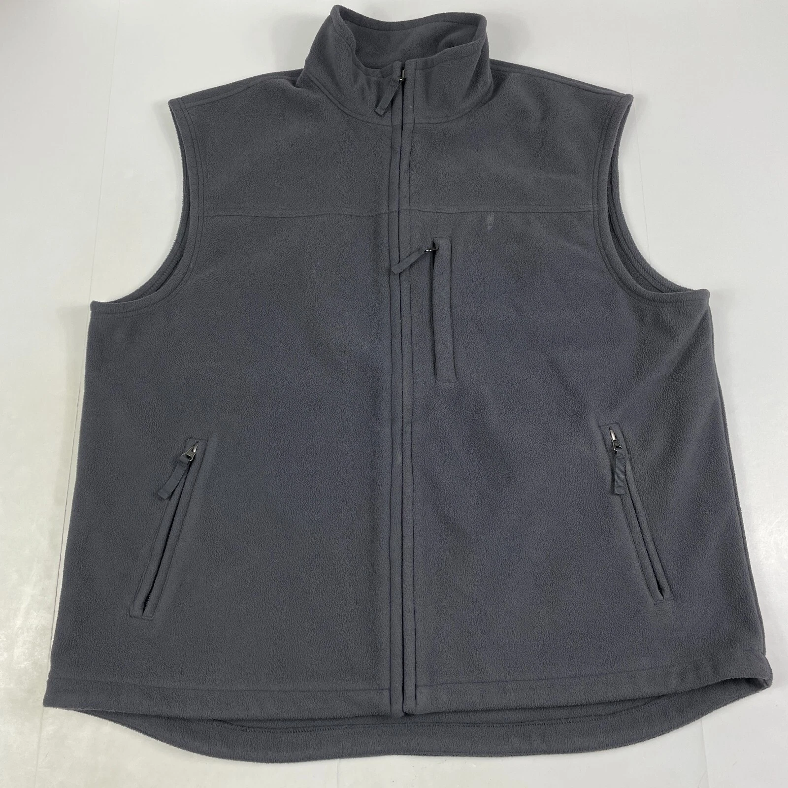 Duluth Vest Mens Extra Large Gray Fleece Full Zip Golfing Trail Hiking Outdoors