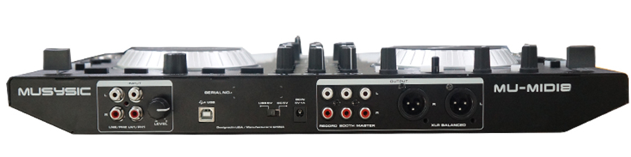 MUSYSIC MU-MIDI9 4-Channel DJ MIDI Controller with 8 Soft
