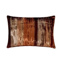 Lumbar Cushion Cover Brown Set of 2, Couch Decor Velvet - Ombre Woody