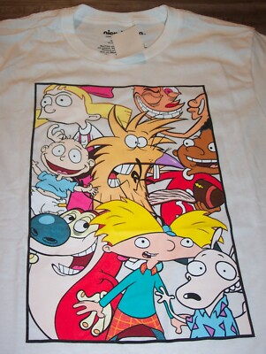 NICKELODEON REN & STIMPY ANGRY BEAVERS HEY ARNOLD THORNBERRY'S T-Shirt MEDIUM