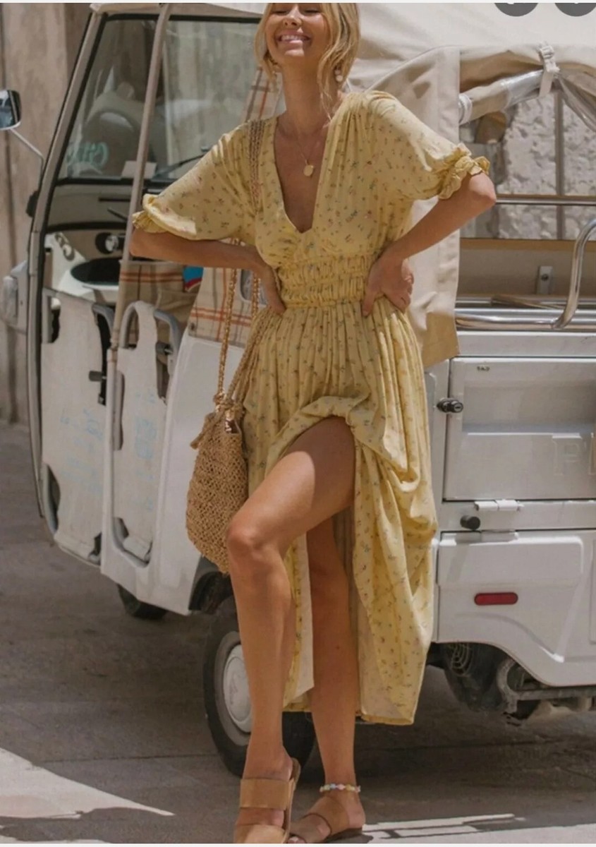 Spell and The Gypsy Collective Lisa Danielle lemonade ditsy midi