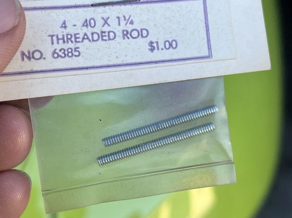 Team Associated RC 1:10 4-40 X 1.25in Threaded Rods #6385 FACTORY SEALED RC10 - Image 2 of 2