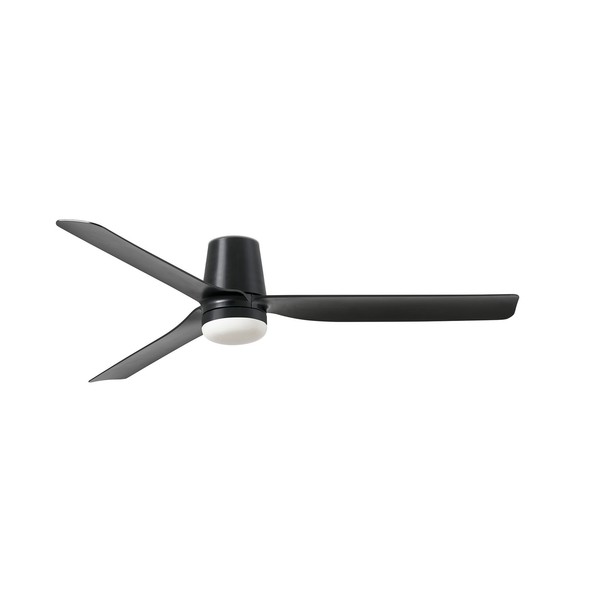 Dc Deckenventilator Mit Led Punt Tub Schwarz Flach Ventilator Mit Fernbedienung-image