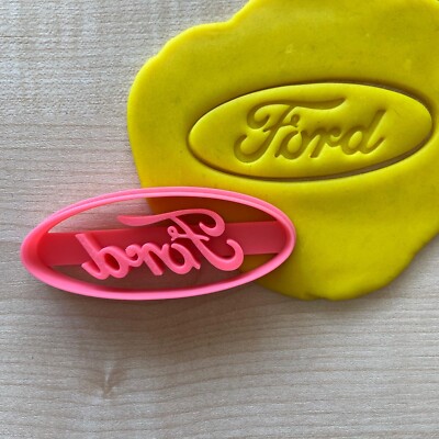 Ford Logo Cookie Cutter, Auto Vehicle, Cake, Gingerbread Biscuit Fondant Icing