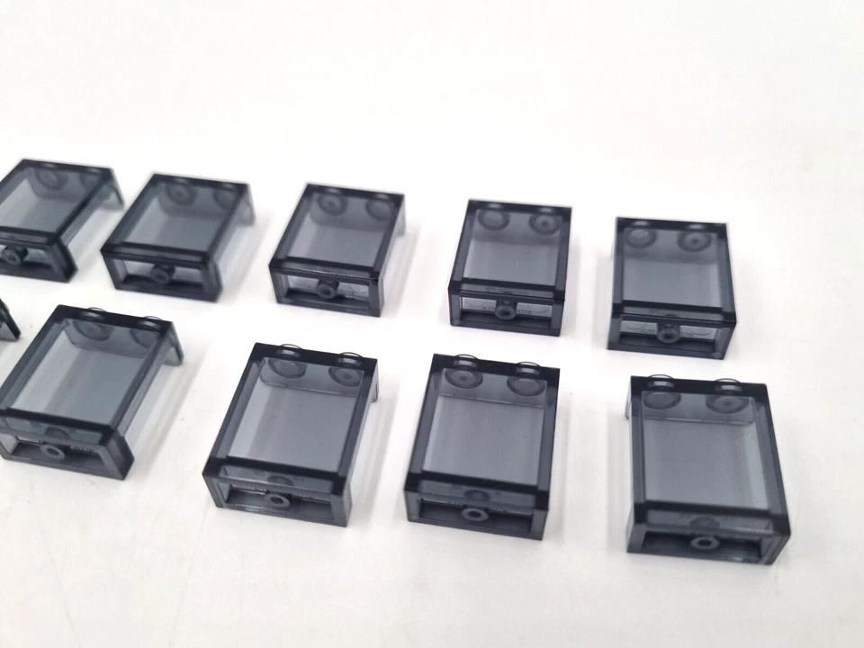 Lego Fenster Paneel Scheibe 10 STK 87552 1x2x2 transparent schwarz Neu City - Bild 2 von 2