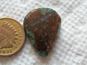 Ribbon Boulder Turquoise Cab 12 carat Cabochon Royston Number 8 Pilot Mountain