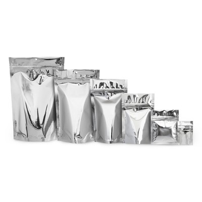 Clearance 100 pcs Aluminum Foil Mylar Flat & Stand Up Food Pouch Zip Lock Bags