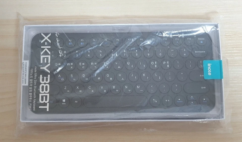 inote Korean English Bluetooth Slim Keyboard Wireless Compact Mini (Black) - Image 4 of 4