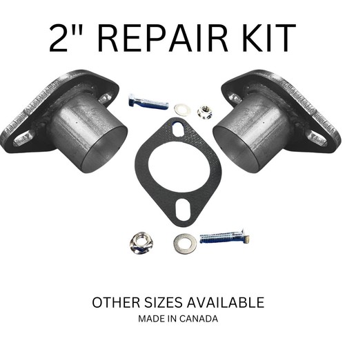 2" ID Universal Quick Fix Exhaust Oval Flange Repair Pipe Kit Gasket eBay
