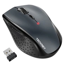 TECKNET Wireless Mouse, 2.4G USB Computer Mouse with 6-Level Adjustable 3200 ...