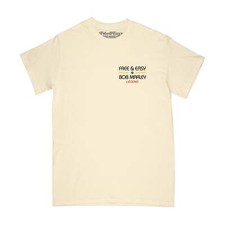 Camiseta para hombre FREE & EASY S BOB MARLEY RAÍCES - Amarillo pálido - Grande - Nueva con etiquetas