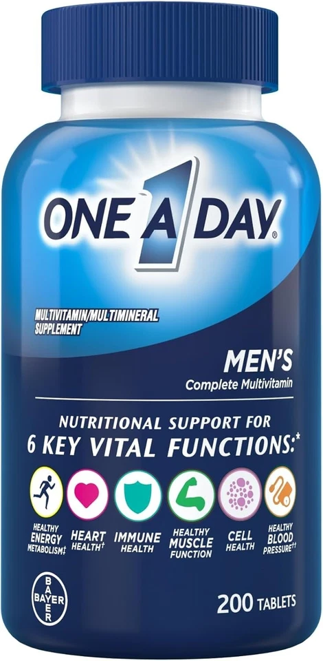 Multivitamínico diario para hombres con complejo B - Fórmula inmunoimpulsora de 200 unidades Foto 3 de 4