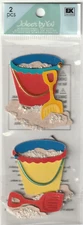 Jolee's by You 3-D non adhesive SANDY BEACH BUCKET PAILS FAST FREE SHIP! 83022