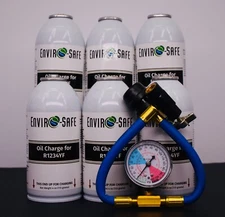 R1234YF OIL-CHARGE, Systems 6 Cans, Economy Gauge