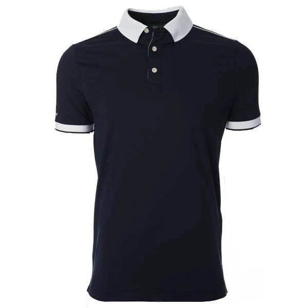 Chervo Aella Men's Navy white Banded Golf Polo Shirt 46 2XL NEW 63031