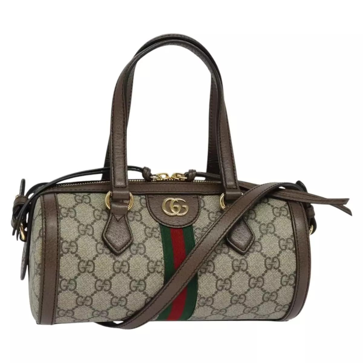 Petit sac GUCCI GG Supreme Ophidia Web Sherry Line PVC 2 voies 602577 authentique ki5410A